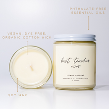 Load image into Gallery viewer, Best Teacher Ever: 8 oz Soy Wax Hand-Poured Candle
