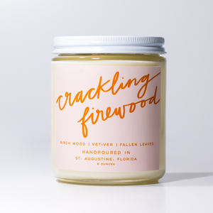 Crackling Firewood: 8 oz Soy Wax Hand-Poured Candle