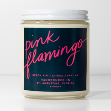 Load image into Gallery viewer, Pink Flamingo: 8 oz Soy Wax Hand-Poured Candle
