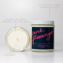 Load image into Gallery viewer, Pink Flamingo: 8 oz Soy Wax Hand-Poured Candle
