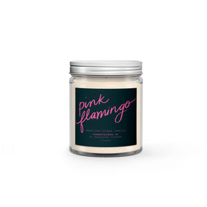 Pink Flamingo: 8 oz Soy Wax Hand-Poured Candle