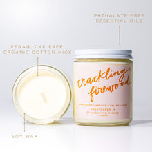 Load image into Gallery viewer, Crackling Firewood: 8 oz Soy Wax Hand-Poured Candle
