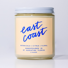 Load image into Gallery viewer, East Coast: 8 oz Soy Wax Hand-Poured Candle
