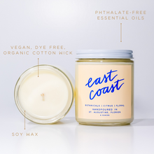 Load image into Gallery viewer, East Coast: 8 oz Soy Wax Hand-Poured Candle