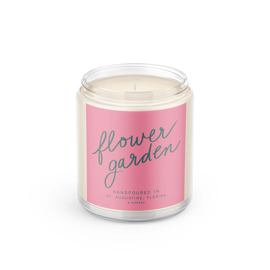 Flower Garden: 8 oz Soy Wax Hand-Poured Candle