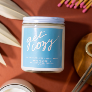 Get Cozy: 8 oz Soy Wax Hand-Poured Candle