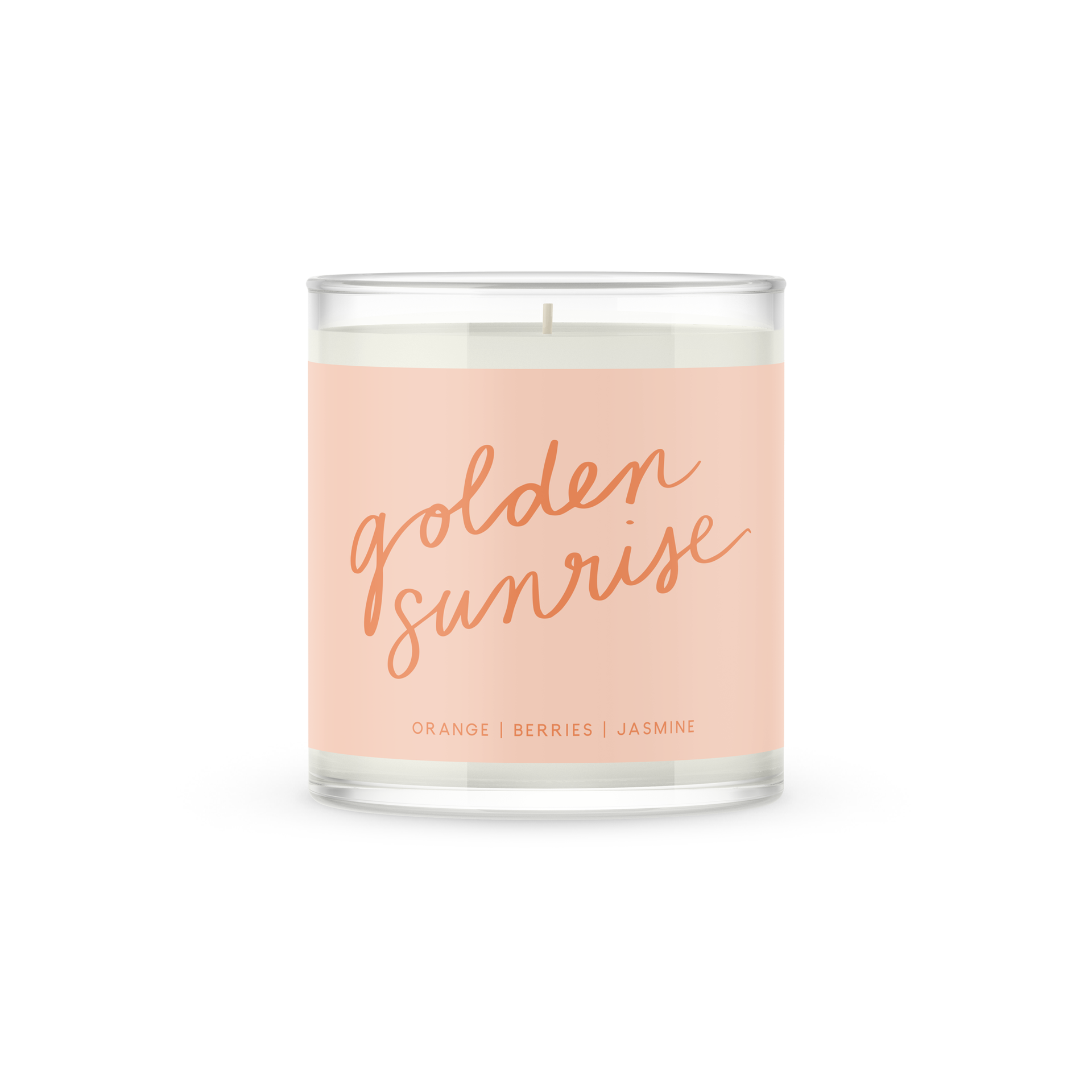 Golden Sunrise Glass Candle | Orange + Jasmine