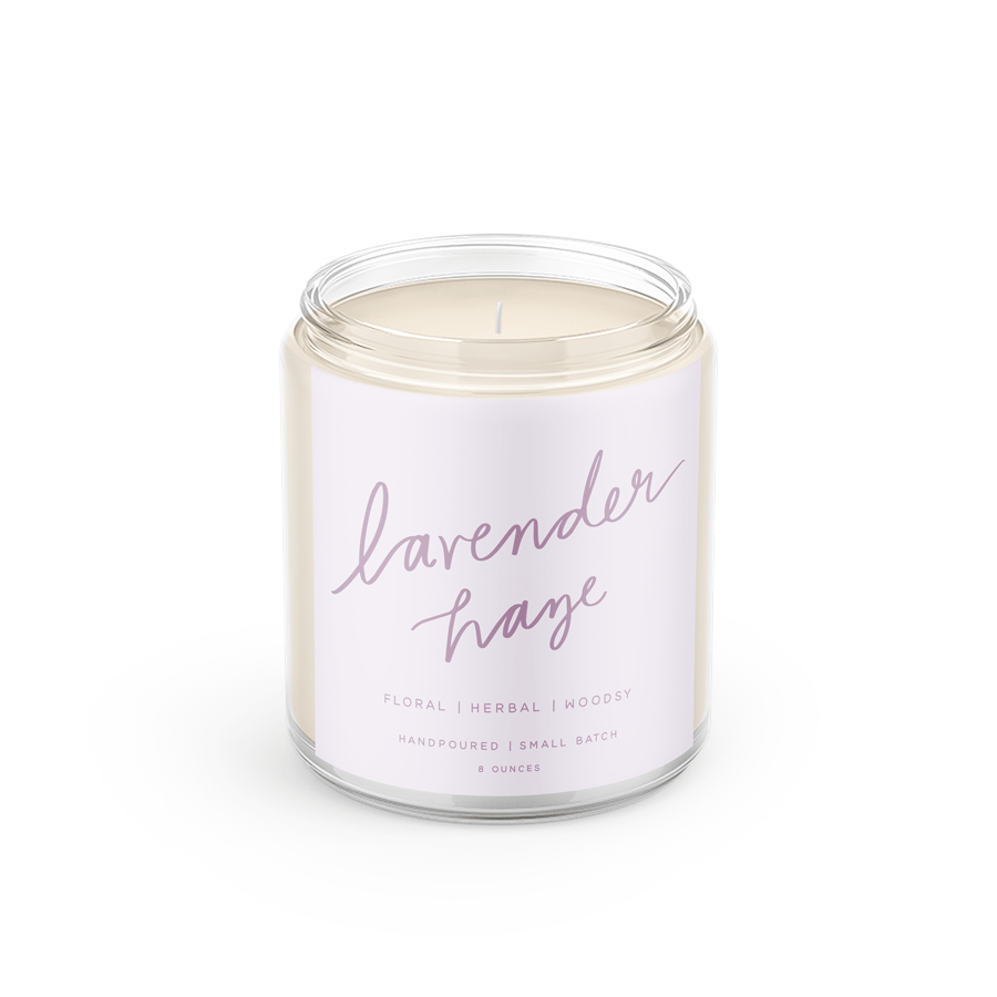 Lavender Haze: 8 oz Soy Wax Hand-Poured Candle