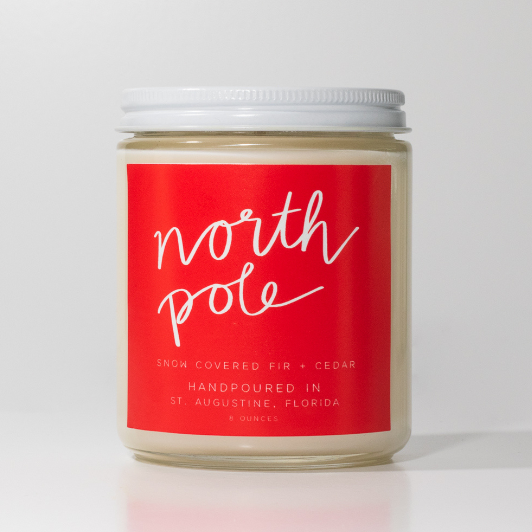 North Pole: 8 oz Soy Wax Hand-Poured Candle