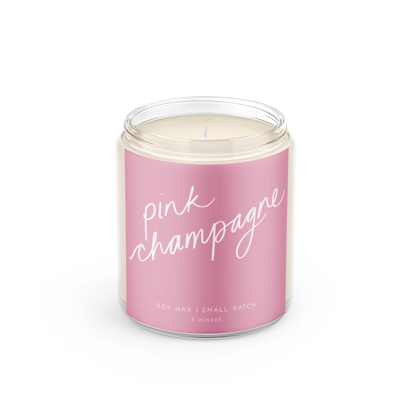 Pink Champagne Soy Wax Candle