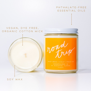 Road Trip: 8 oz Soy Wax Hand-Poured Candle