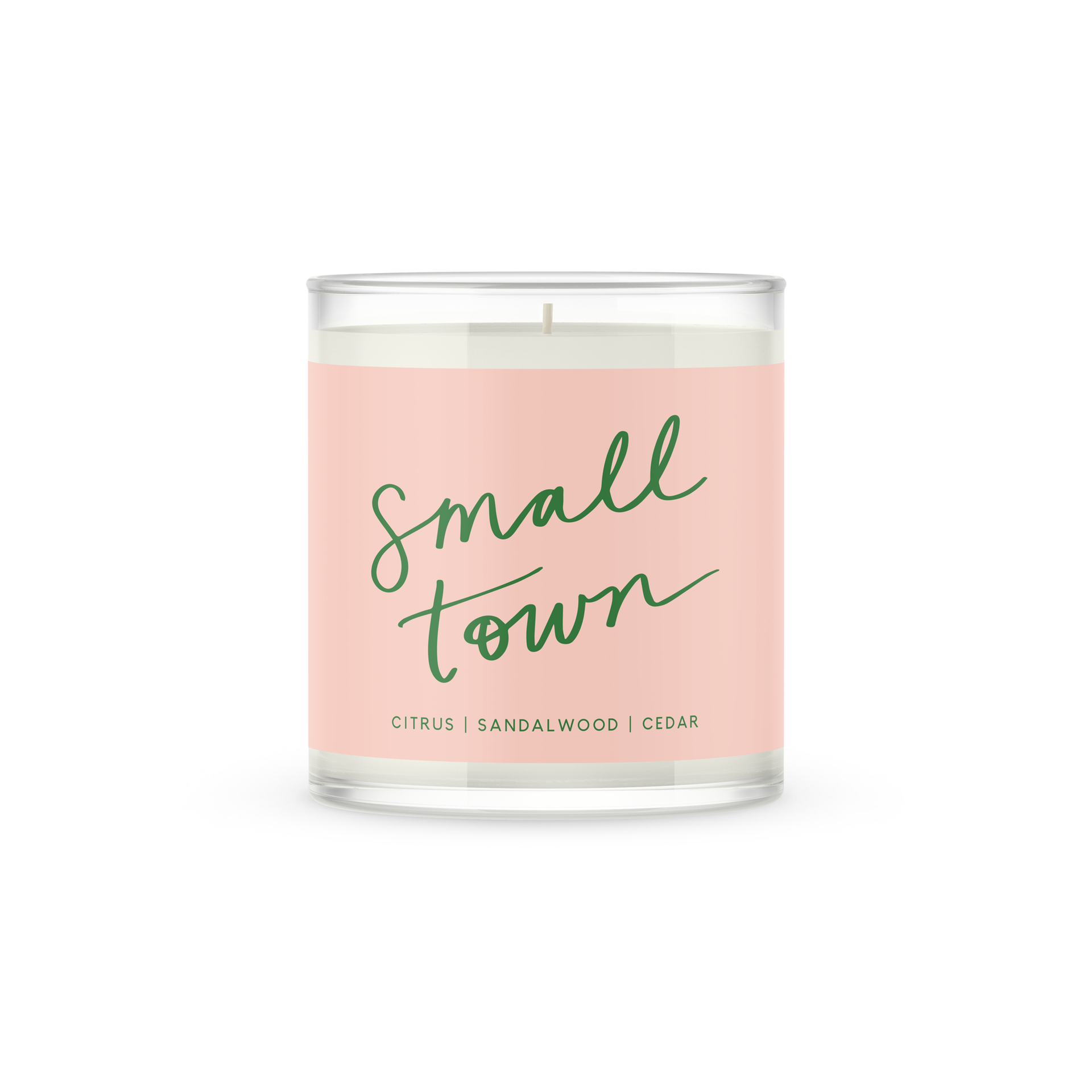 Small Town Glass Candle | Sandalwood + Amber