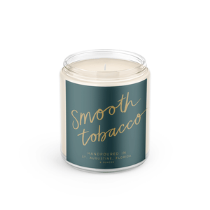 Smooth Tobacco: 8 oz Soy Wax Hand-Poured Candle