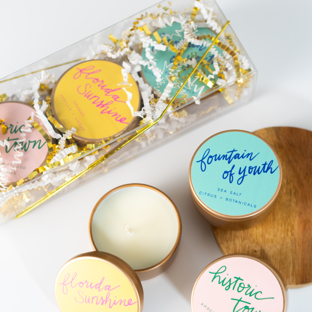Florida Trio: 1.5 oz Soy Wax Candle Set