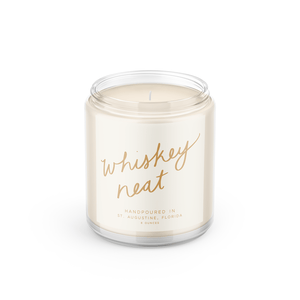 Whiskey Neat: 8 oz Soy Wax Hand-Poured Candle