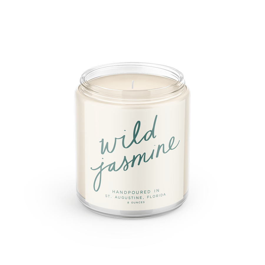 Wild Jasmine: 8 oz Soy Wax Hand-Poured Candle