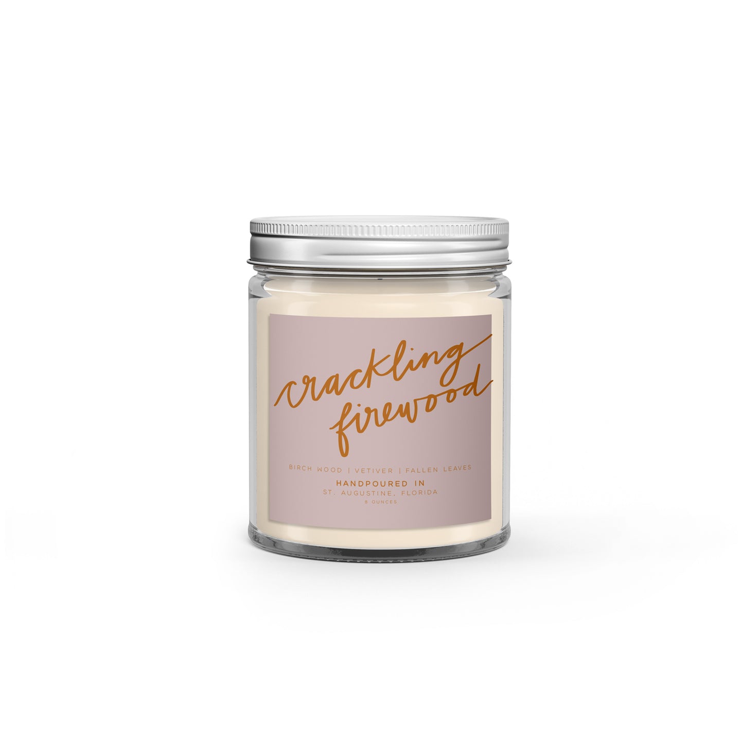 Crackling Firewood: 8 oz Soy Wax Hand-Poured Candle